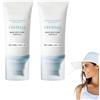FLYTWIG Crema solare Centella SPF 50 per il viso - Crema solare idratante Centella SPF 50 - Protezione a lunga durata e senza effetto bianco - Idratante viso quotidiano con protezione ad ampio (2 scatole)