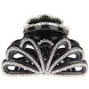 Glamour Girlz Pinza per capelli da sera extra scintillante, 8 cm, con cristalli di strass, pavone (nero)