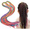 Kaslaider Trecce per Capelli Colorate Avvolgere i Capelli, 60Pcs Corda Assortita Sfumati Fascia Arcobaleno Intrecciatura Accessori per Acconciature Fai Te Donne Ragazze e Bambini per Festival e Feste
