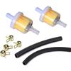 Tokaneit Kit Clip a Molla per Filtro Carburante per Moto,Kit Tubo Carburante,Kit Filtro Benzina Filtro del Carburante da 2 Pezzi,Tubo del Carburante da 2 Pezzi,Fascette Stringitubo da 4 Pezzi Tokaneit