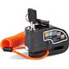 AGPTEK Bloccadisco Antifurto Moto Impermeabile, Blocca disco in lega di zinco con Allarme Sonoro 110dB per moto, bici e monopattino, 2 chiavi e 1,5m Reminder Cavetto, Nero