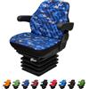 Binbir Trend Coprisedile universale resistente per trattori mobili senza poggiatesta, coprisedile per carrelli elevatori, motivo camuflage, 8 colori (Impertex blu camuflage)