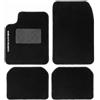 Auto Accessori Lupex Set Tappetini Auto Universali 4 Pezzi in Moquette Nera con Battitacco in Plastica, con Nome auto Ricamato, Antiscivolo, Anteriori e Posteriori (Adattabili per C1)