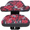 Binbir Trend Coprisedile universale per trattore con bracciolo fisso, coprisedile per carrelli elevatori, motivo camuflage, 4 colori (rosso camuflage)