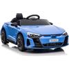 LEAN TOYS Audi E-Tron GT Auto Elettrica Per Bambini Sportiva EVA Pelle LED MP3 USB Blu