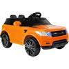 LEAN TOYS Auto Elettrica per Bambini 2x45W RC Luce LED Musica USB MP3 Arancione