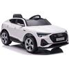 LEAN TOYS Audi E-Tron Auto Elettrica Per Bambini 4X4 Auto Elettrica Radiocomandata Bianca