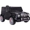 LEAN TOYS Mercedes G63 Auto Elettrica per Bambini SUV Eva Pelle LED MP3 USB SD Nero