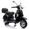 LEAN TOYS Kinder Roller Scooter Elettrico 12V 2x45W EVA Pelle USB MP3 LED Vespa Nero