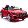 LEAN TOYS Mercedes Gt R Auto Elettrica per Bambini Sportiva Eva LED MP3 USB SD Rosso