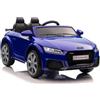 LEAN TOYS Auto Elettrica per Bambini Audi TT RS Roadster con Ruote EVA LED RC 12V Blu
