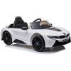 LEAN TOYS BMW i8 Auto Elettrica per Bambini LED Eva Telecomando Bianco Coupe