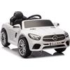 LEAN TOYS Auto Elettrica per Bambini Mercedes SL500 Eva Ruote LED RC USB MP3 Bianco