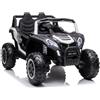 LEAN TOYS Elektro Auto Bambini SUV 4x4 Bianco EVA Similpelle Bluetooth USB Telecomando