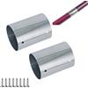 KMERCE Lotto da 2 raccordi dritti per corrimano in acciaio inox da 50 mm, raccordo per tubo, manicotto di raccordo per balaustra e ringhiera per scale