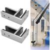 KMERCE - Pinza per recinzione in vetro in acciaio inox 304 - Fissaggio balaustra per parafanghi per scale - Balaustra in vetro per balcone, giardino, terrazza (90° - colore INOX)