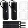 KUOQIY 2 Pezzi 8xAAA 12V Supporto Batteria CC 2.1x5.5 mm Maschio, 12V Custodia per Batterie AAA con Cavi e Interruttore On/Off, con Custodia Batteria in Plastica, Nero