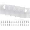 bricoleva.it Piastre di Riparazione Cerniere Armadietti, Kit Piastre Riparazione Porte Cerniere con Fori - Ideale per riparare ante rovinate o poco stabili (Kit 5 Piastre)