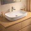 DecHome - Lavabo da Appoggio in ceramica 60x38x14 cm colore Bianco Lucido
