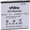 vhbw batteria compatibile con Wiko Goa, Sunset 2, Sunset smartphone cellulare (1200mAh, 3,7V, Li-Ion)