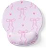 Yimomoyi Tappetino per mouse in gel, tappetino per mouse con poggiapolsi, mouse con protezione del polso (Rosa)