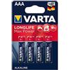 Varta Longlife Max Power AAA, LR03 4703 | 4 Piles