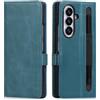 VISOUL Samsung Z Fold 7 Custodia a portafoglio con Slot per S-Pen, Custodia a Libro in Vera Pelle con Slot per Carte per Galaxy Z Fold 8 Ultra (Blu-8, per Galaxy Z Fold 8 Ultra)