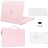 MOSISO Custodia Compatibile con MacBook Neo 13 pollici Cover 2026 A18 Pro | Borsa Laptop&Copritastiera&Proteggi Schermo&Copri Webcam&Antigraffio Protettiva Rigida Case per A3404, Rosa