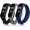 Tobfit 3 Pezzi Cinturino per Xiaomi Mi Band 4/ Mi Band 3, Cinturino Silicone di Morbido Traspirante di Colorati per Mi Band 4/3 (APACK)