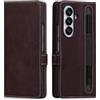 VISOUL Samsung Z Fold 7 Custodia a portafoglio con Slot per S-Pen, Custodia a Libro in Vera Pelle con Slot per Carte per Galaxy Z Fold 8 Ultra (Caffè, per Galaxy Z Fold 8 Ultra)