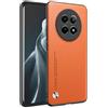 HAFFAN Custodia Cover Protettiva per Cellulare per Realme 12 5G / Realme 12X 5G (6.72 inches), Stile Similpelle - Arancia