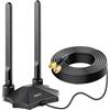 Nelawya Antenna WiFi 7, base magnetica, 9dBi, antenna Wi-Fi con connettore RP-SMA per router WiFi 7/6E, PC, computer desktop, scheda PCI-E, scheda madre Asus Gigabyte Gaming