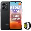 XIAOMI REDMI 17 5G Smartphone 4G+256GB,Helio G91-Ultra processore,display da 6,9 120Hz,Batteria da 7500mAh,Doppia fotocamera posteriore 50MP,Nero,incluso Smart Watch