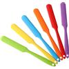 WLLHYF Set di 6 spatole antiradenti colorate, 24,9 cm, con manico lungo, per spalmare pastelli, torte, creme, pancake, frutta, resina, set di raschietti (6 colori misti)