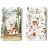 Arquiel Bosco Cervo Animal Set di 2 Strofinacci Cucina Strofinacci Cotone 100% Assorbente Canovacci Cucina Decorazione Regali di Vacanza 48 Cm X 70 Cm