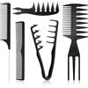exatta Set di 5 Pettini Barbiere, Pettini Multifunzione Styling Capelli Kit