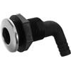 TOYANDONA Scarico Passascafo Nautico Nero in Nylon, Foro 16mm e 48 Mm | Doppia Misura 5/8 e 1, 89 Pollici, Tenuta, Uso su Yacht e Impianti Marini
