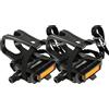 GOOTHDY Pedali con clip e cinghie Biciclette con fermapiedi Gabbia per esercizi indoor Pedali per bike per fitness Cyclette per interni bike con gabbia per dita dei piedi e