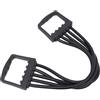 TOYANDONA Chest Expander Regolabile a Cinque Molle in Lattice Nero per Allenamento