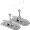 VANZACK 2 Pezzi Porta Pagaia per Kayak e Gommoni Montaggio Rapido in Lega di Alluminio e PVC, Diametro Asta 10mm, Design Predrilled per attività Acquatiche Outdoor