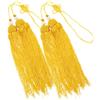 DEARMAMY 2 Pezzi Nappa di Stoffa Gialla in Stile Cinese Tradizionale per Spade da Taichi, Accessorio Versatile per Allenamento e Competizioni di Arti Marziali