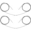 OUNONA 4 Pezzi Corda 6ft in d'Acciaio Filo per Rete Argento Basket | Ricambio per Canestro e Anello, Uso Indoor e Outdoor, Installazione Semplice