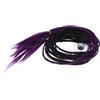 DIYEAH Coda di Cavallo Intrecciata con Ventosa per Casco di Bici, Treccia Sfumata Nera e Viola, Stile Unico e Fissaggio Veloce, Accessorio per Scooter