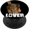 Home Pet Friend Designs Bassotto Cane Cucciolo Amante Marrone Bassotto PopSockets PopGrip Adesivo
