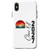 Senior Class Of 2027 Retro Mountain Sapp Custodia per iPhone X/XS Classe senior del 2027 Retro Mountain Sunrise HS-College Grad
