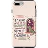 Dragon Reading Nights Custodia per iPhone 7 Plus/8 Plus Divertente Drago Citazione Fantasy Reader Book Lover