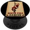 Naughty North Pole Funny Inappropriate A Ballerina del Polo Nord Vintage Volgare Retro Pinup Babbo Natale PopSockets PopGrip Adesivo