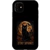 Spooky Black Cat Coffee Lover Vintage Ha Custodia per iPhone 11 Gatto nero Caffè Halloween Vintage Retro Cat Per Uomo Donna