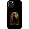 Spooky Black Cat Coffee Lover Vintage Ha Custodia per iPhone 11 Pro Gatto nero Caffè Halloween Vintage Retro Cat Per Uomo Donna