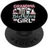 Science Lab Birthday Girl Party Outfit Festa di compleanno della nonna della ragazza di compleanno della scienza PopSockets PopGrip Adesivo